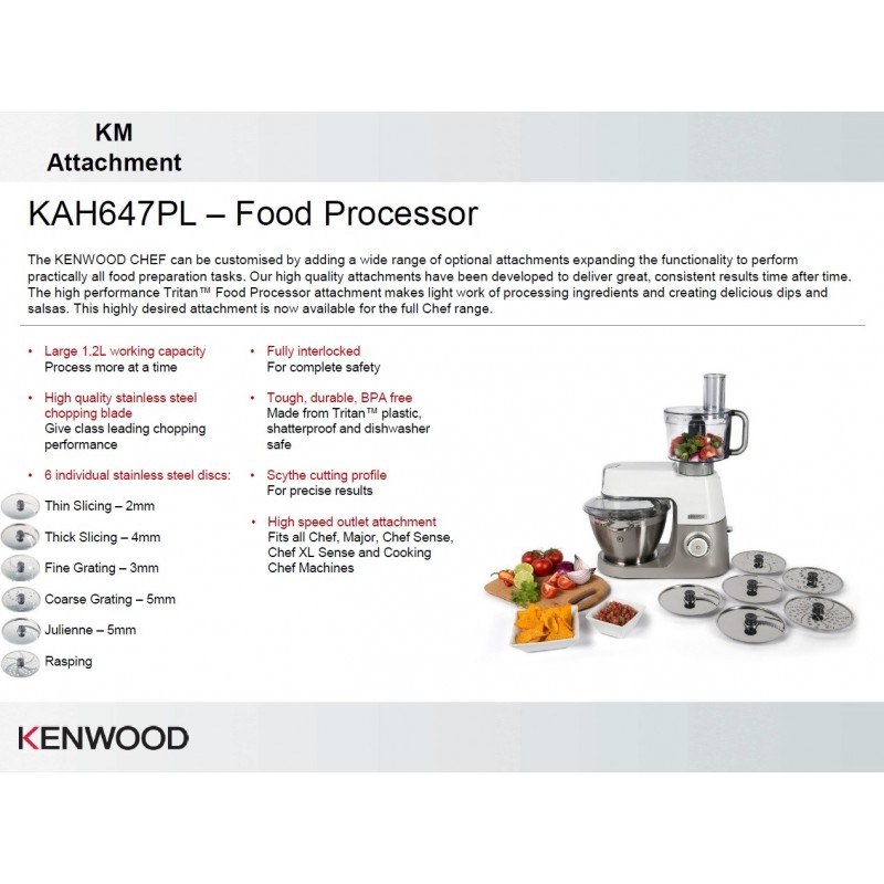Kenwood Mixer Food Processor Attachment KAH647PL AW20010010